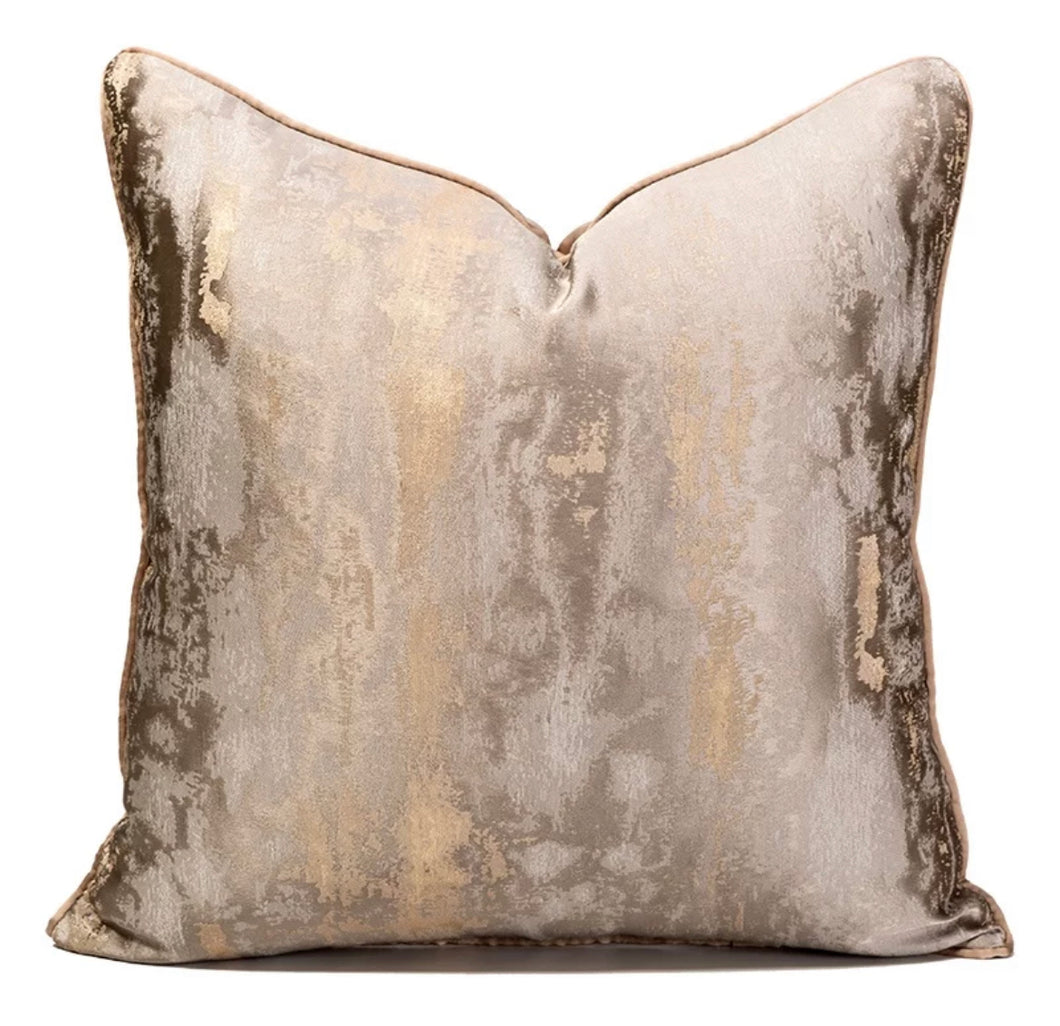 Champagne Gray Abstract Pillow