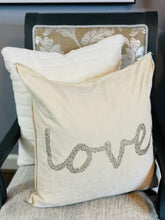 Load image into Gallery viewer, Cream Velvet Love Pillow
