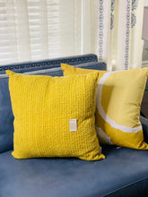 Load image into Gallery viewer, Yellow and White Pillow
